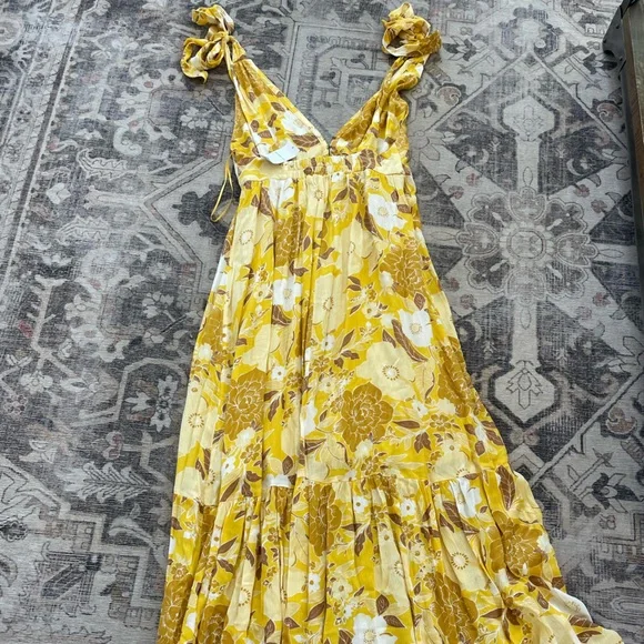 Abercrombie & Fitch tie strap babydoll maxi dress - Picture 3 of 6